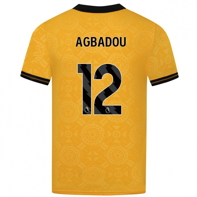 Danxen Mujer Camiseta Emmanuel Agbadou #12 Amarillo Negro 1ª Equipación 2025/26 La Camisa México
