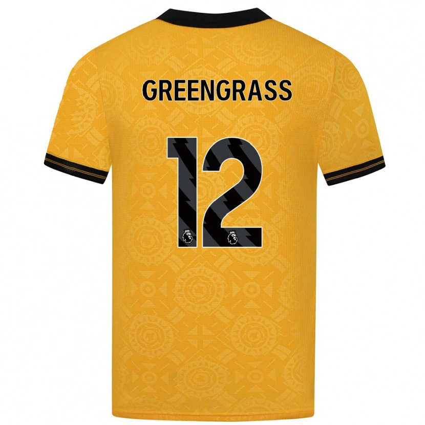 Danxen Mujer Camiseta Charlotte Greengrass #12 Amarillo Negro 1ª Equipación 2025/26 La Camisa México