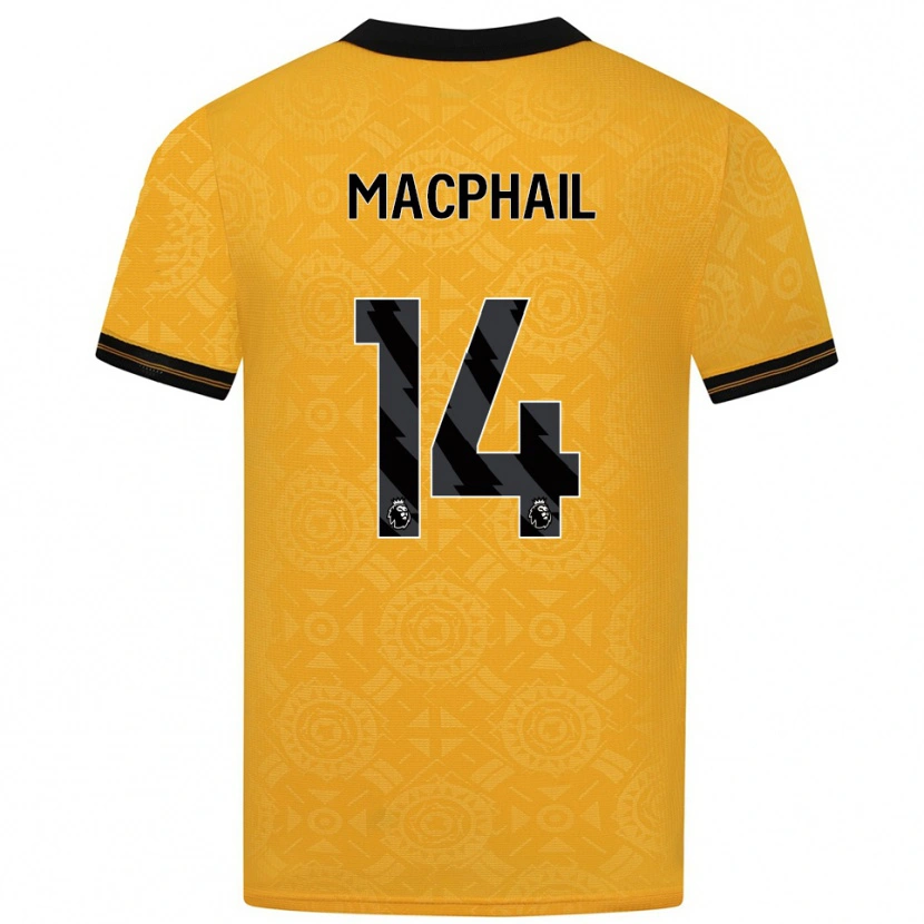 Danxen Mujer Camiseta Martha Macphail #14 Amarillo Negro 1ª Equipación 2025/26 La Camisa México
