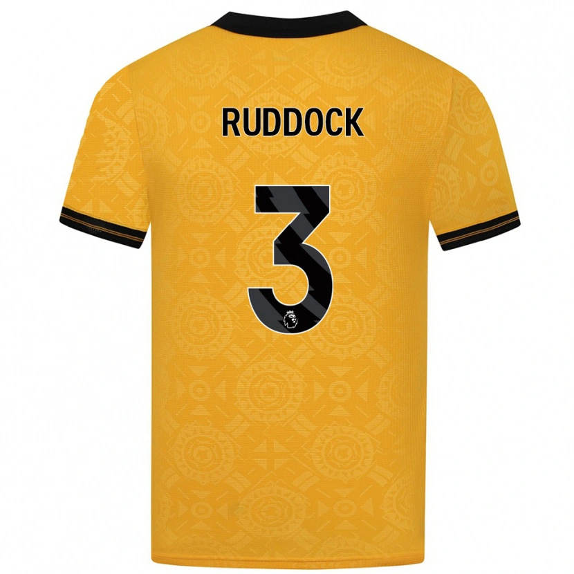 Danxen Mujer Camiseta Max Ruddock #3 Amarillo Negro 1ª Equipación 2025/26 La Camisa México