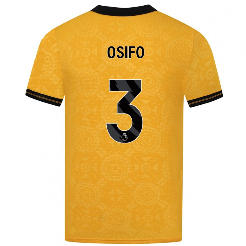 Danxen Mujer Camiseta David Osifo #3 Amarillo Negro 1ª Equipación 2025/26 La Camisa México