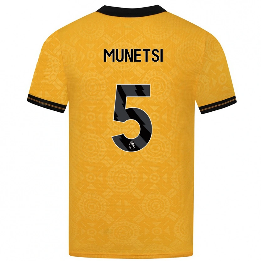 Danxen Mujer Camiseta Marshall Munetsi #5 Amarillo Negro 1ª Equipación 2025/26 La Camisa México