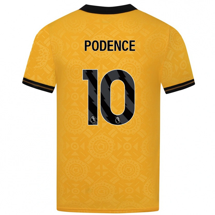 Danxen Mujer Camiseta Daniel Podence #10 Amarillo Negro 1ª Equipación 2025/26 La Camisa México