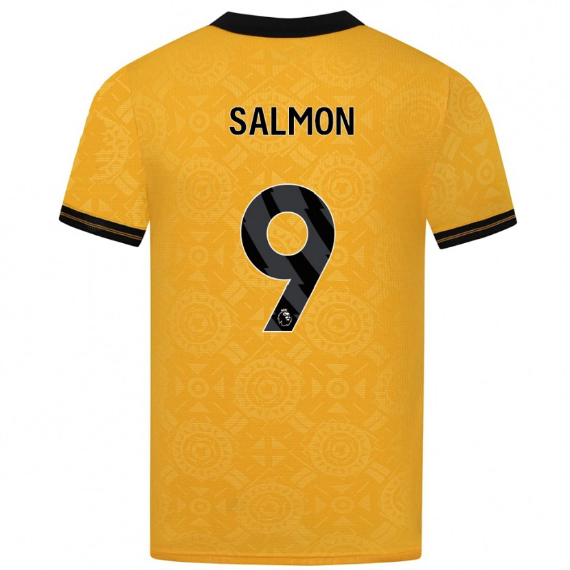 Danxen Mujer Camiseta Fabian Salmon #9 Amarillo Negro 1ª Equipación 2025/26 La Camisa México