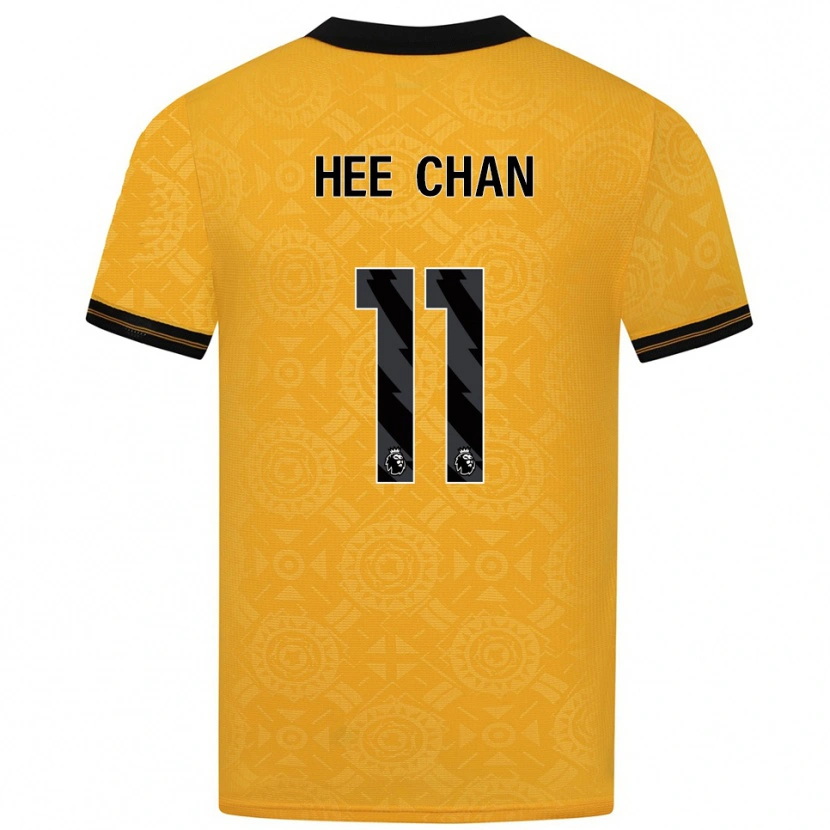 Danxen Mujer Camiseta Hee-Chan Hwang #11 Amarillo Negro 1ª Equipación 2025/26 La Camisa México