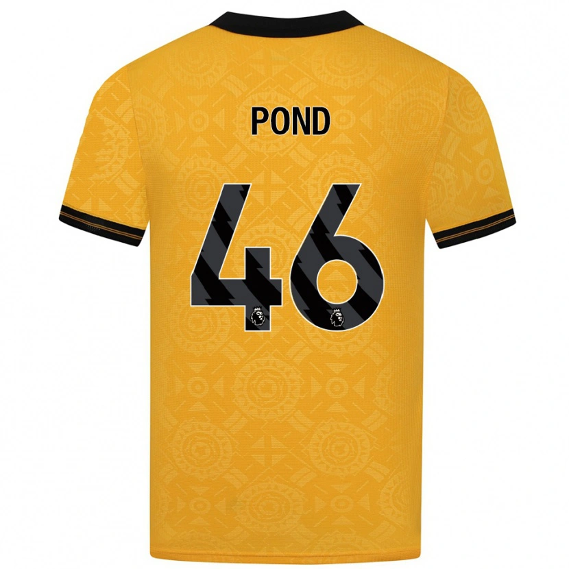 Danxen Mujer Camiseta Alfie Pond #46 Amarillo Negro 1ª Equipación 2025/26 La Camisa México