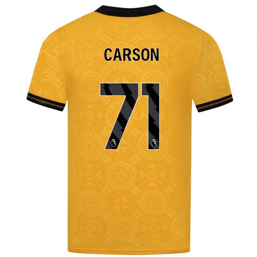 Danxen Mujer Camiseta Hayden Carson #71 Amarillo Negro 1ª Equipación 2025/26 La Camisa México