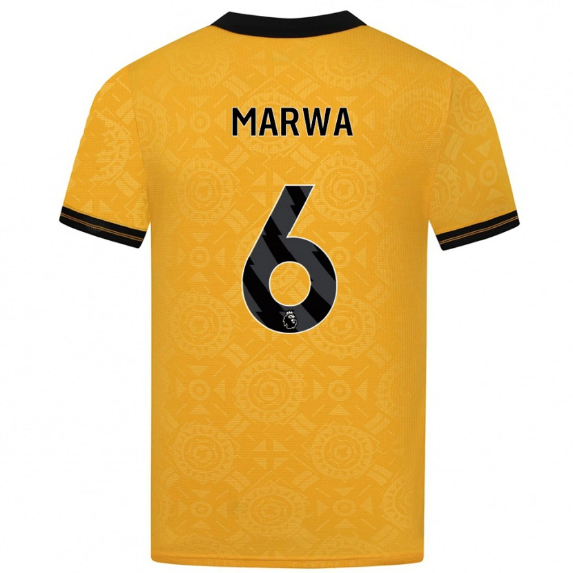 Danxen Mujer Camiseta Bjørn Marwa #6 Amarillo Negro 1ª Equipación 2025/26 La Camisa México