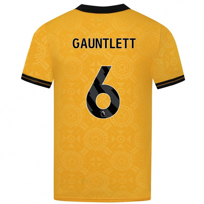 Danxen Mujer Camiseta Maz Gauntlett #6 Amarillo Negro 1ª Equipación 2025/26 La Camisa México