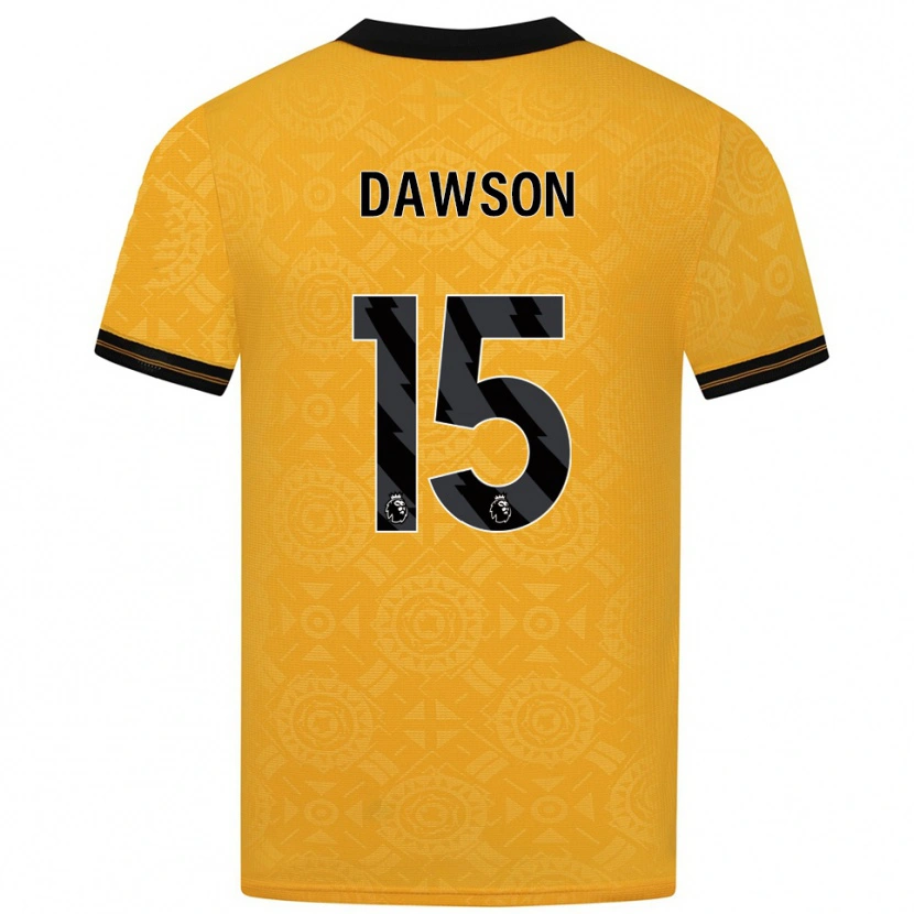 Danxen Mujer Camiseta Craig Dawson #15 Amarillo Negro 1ª Equipación 2025/26 La Camisa México