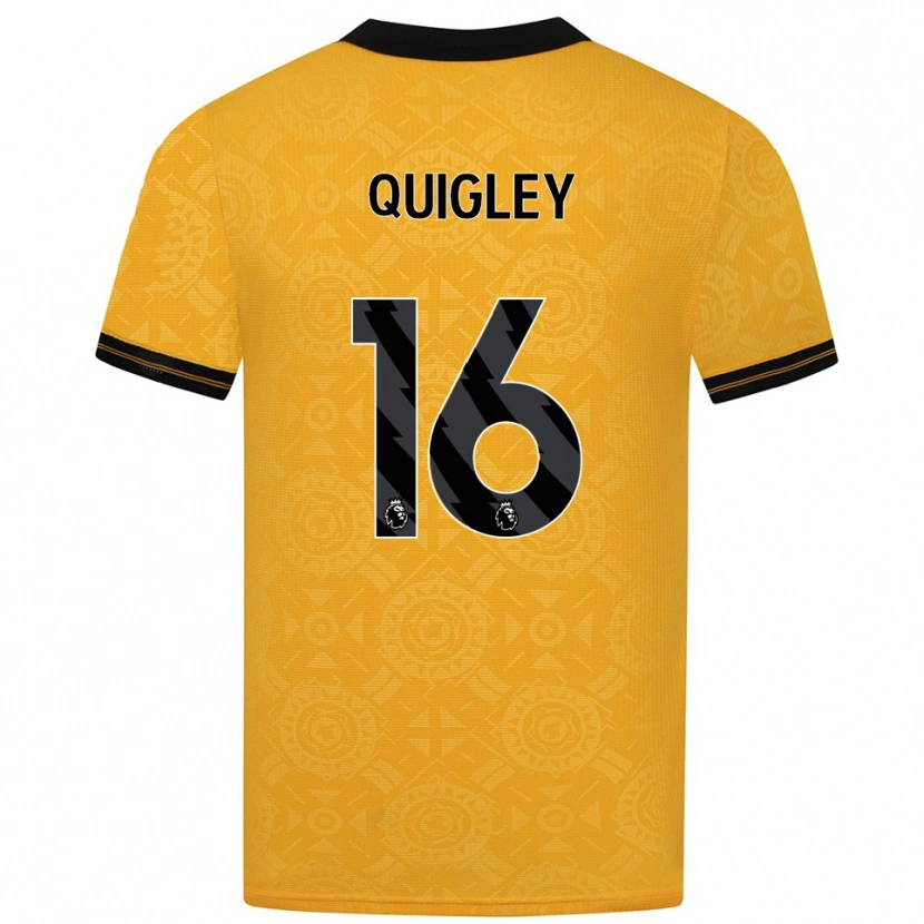 Danxen Mujer Camiseta Racheal Quigley #16 Amarillo Negro 1ª Equipación 2025/26 La Camisa México
