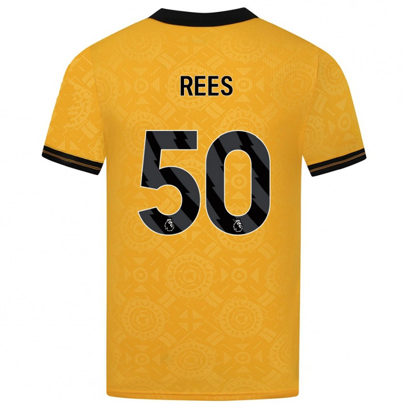 Danxen Mujer Camiseta Mason Rees #50 Amarillo Negro 1ª Equipación 2025/26 La Camisa México