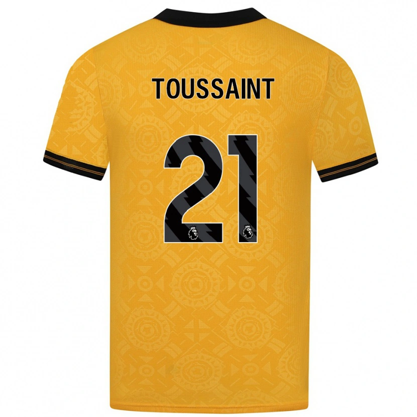 Danxen Mujer Camiseta Destiney Toussaint #21 Amarillo Negro 1ª Equipación 2025/26 La Camisa México