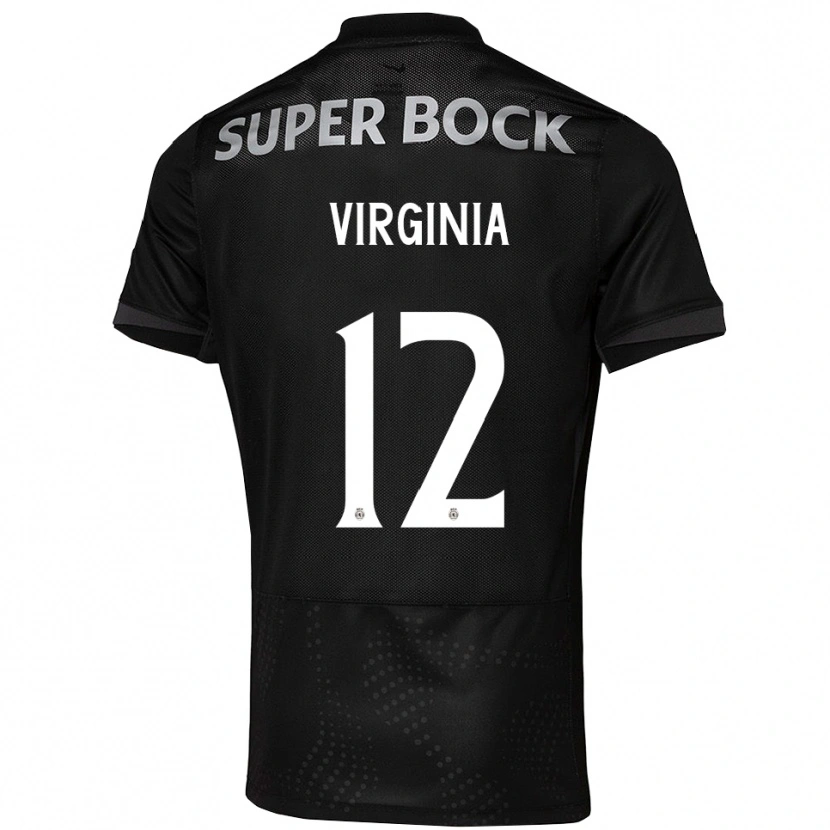 Danxen Mujer Camiseta João Virgínia #12 Negro Blanco 2ª Equipación 2025/26 La Camisa México