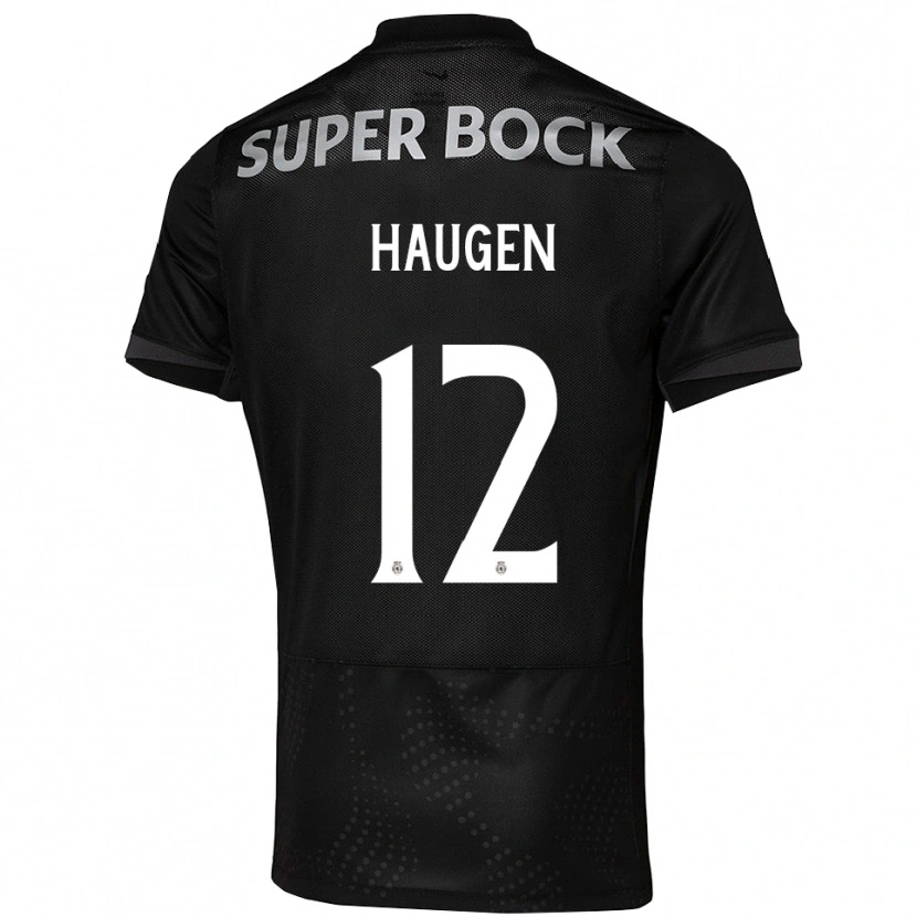 Danxen Mujer Camiseta Madison Haugen #12 Negro Blanco 2ª Equipación 2025/26 La Camisa México