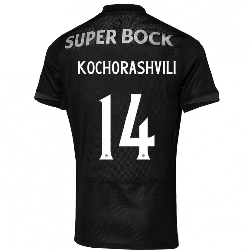 Danxen Mujer Camiseta Giorgi Kochorashvili #14 Negro Blanco 2ª Equipación 2025/26 La Camisa México
