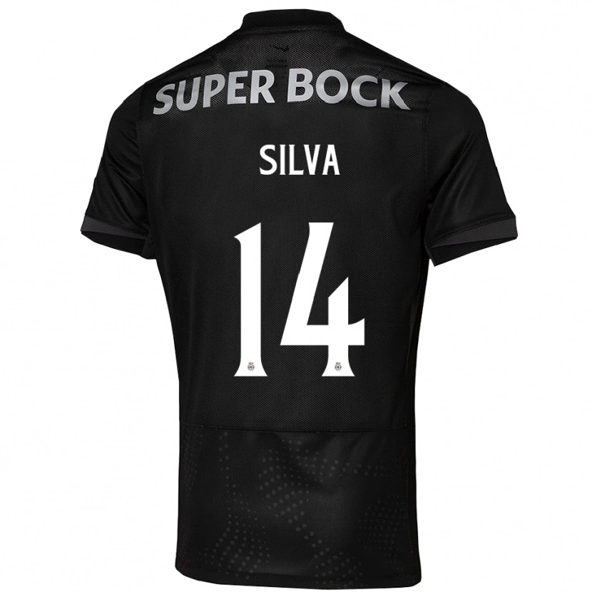 Danxen Mujer Camiseta Guilherme Silva #14 Negro Blanco 2ª Equipación 2025/26 La Camisa México