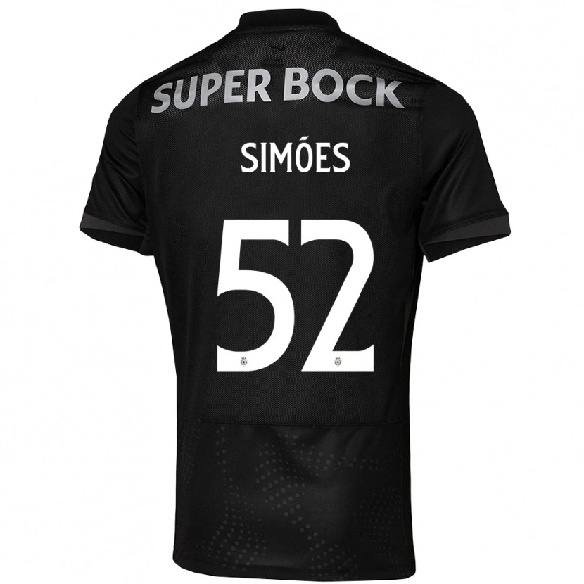 Danxen Mujer Camiseta João Simões #52 Negro Blanco 2ª Equipación 2025/26 La Camisa México