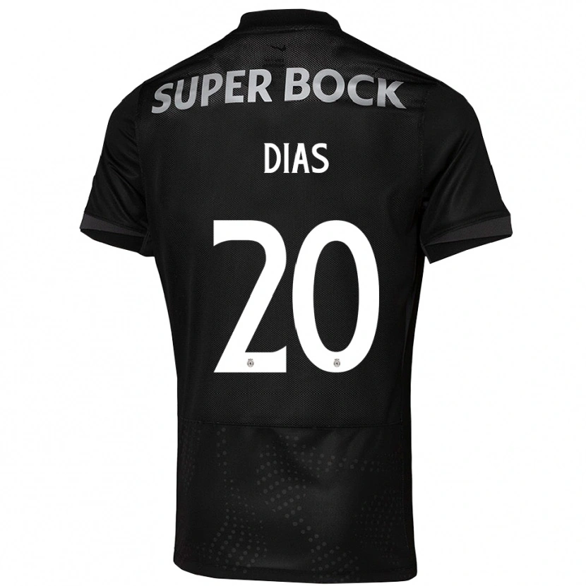 Danxen Mujer Camiseta Lucas Dias #20 Negro Blanco 2ª Equipación 2025/26 La Camisa México