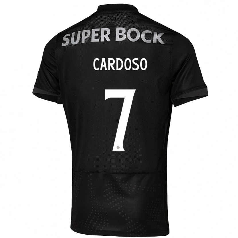 Danxen Mujer Camiseta Paulo Cardoso #7 Negro Blanco 2ª Equipación 2025/26 La Camisa México
