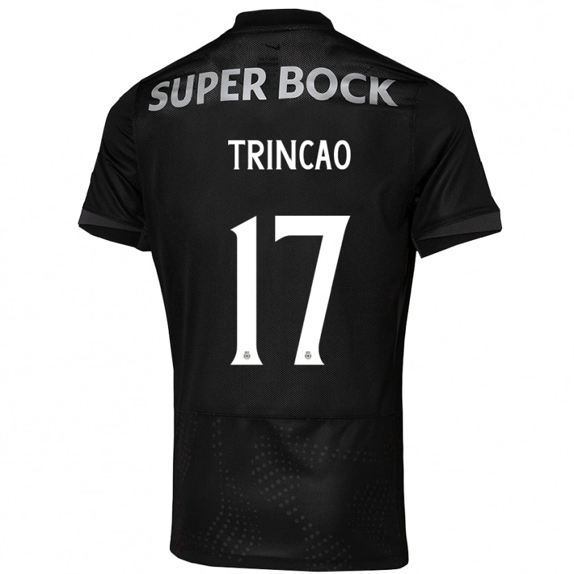 Danxen Mujer Camiseta Francisco Trincão #17 Negro Blanco 2ª Equipación 2025/26 La Camisa México