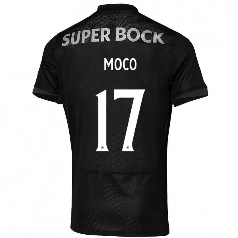 Danxen Mujer Camiseta Afonso Moço #17 Negro Blanco 2ª Equipación 2025/26 La Camisa México