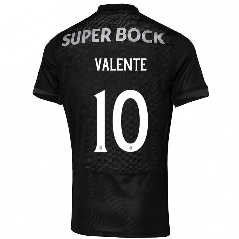 Danxen Mujer Camiseta João Valente #10 Negro Blanco 2ª Equipación 2025/26 La Camisa México