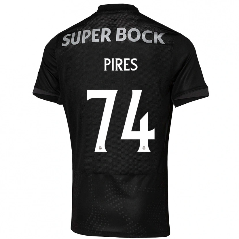 Danxen Mujer Camiseta Guilherme Pires #74 Negro Blanco 2ª Equipación 2025/26 La Camisa México