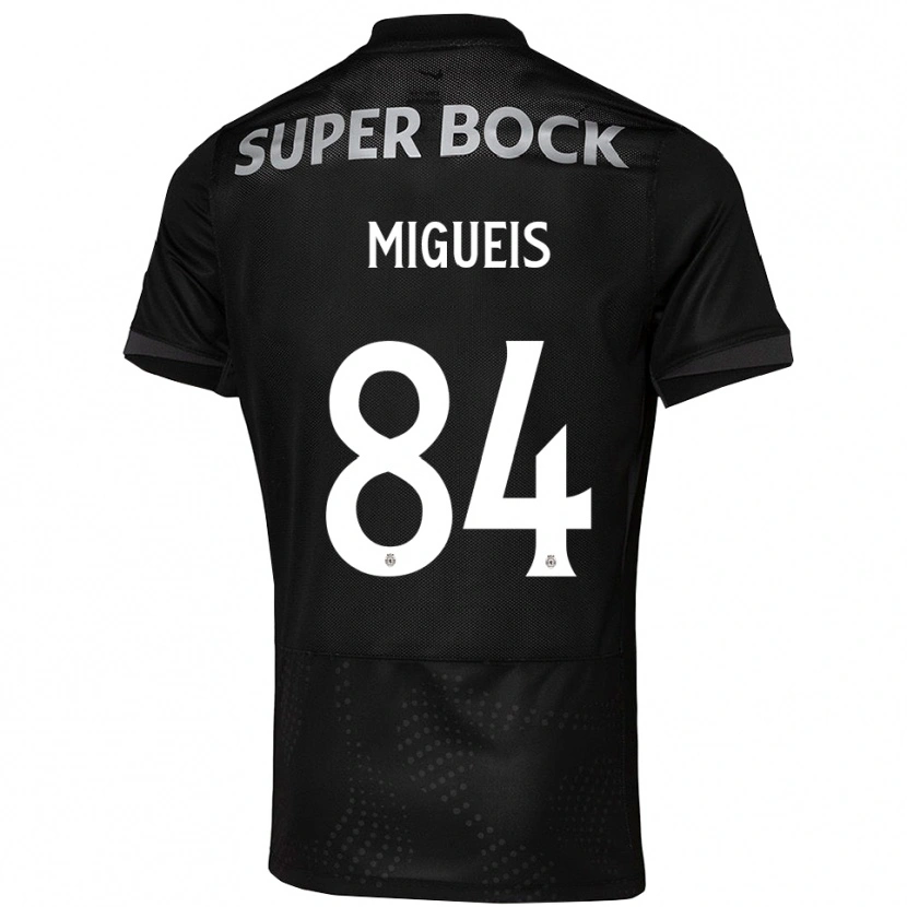 Danxen Mujer Camiseta Pedro Miguéis #84 Negro Blanco 2ª Equipación 2025/26 La Camisa México