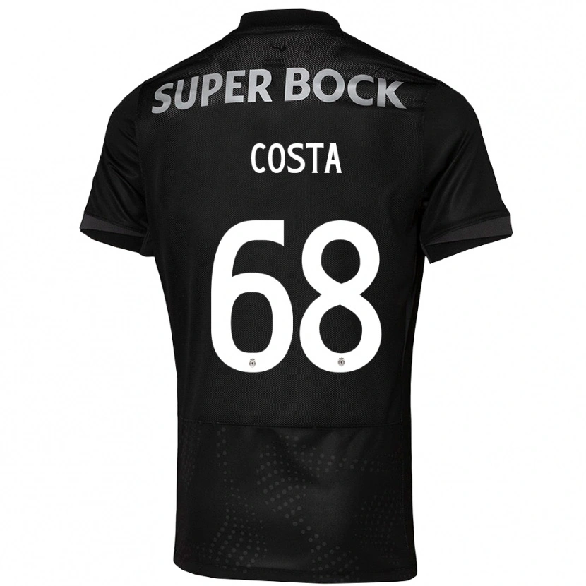 Danxen Mujer Camiseta Daniel Costa #68 Negro Blanco 2ª Equipación 2025/26 La Camisa México