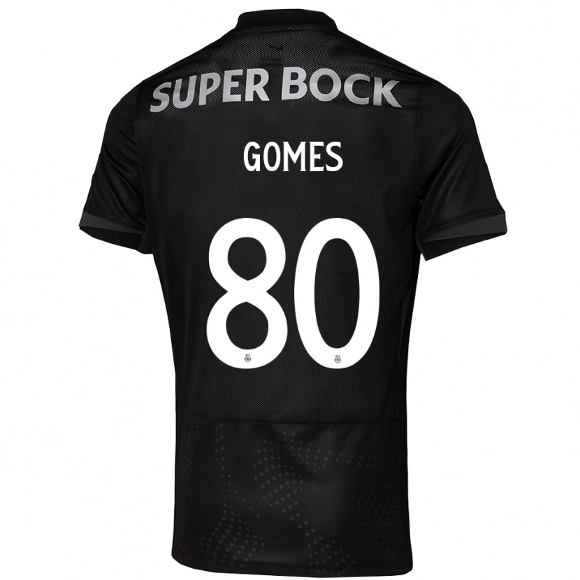 Danxen Mujer Camiseta Luís Gomes #80 Negro Blanco 2ª Equipación 2025/26 La Camisa México
