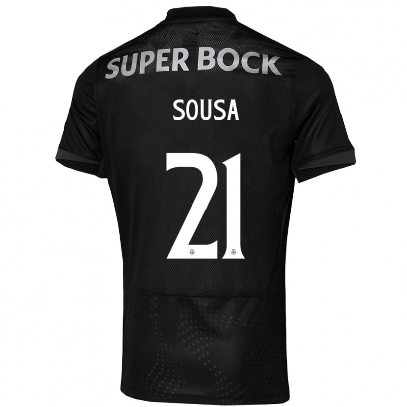 Danxen Mujer Camiseta Margarida Sousa #21 Negro Blanco 2ª Equipación 2025/26 La Camisa México