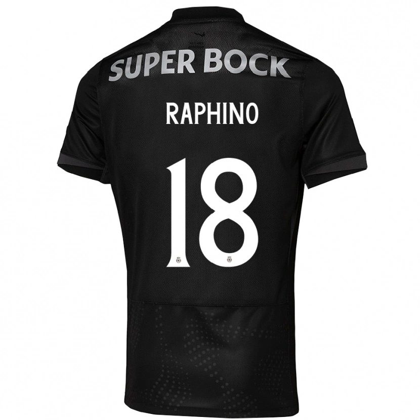 Danxen Mujer Camiseta Brittany Raphino #18 Negro Blanco 2ª Equipación 2025/26 La Camisa México