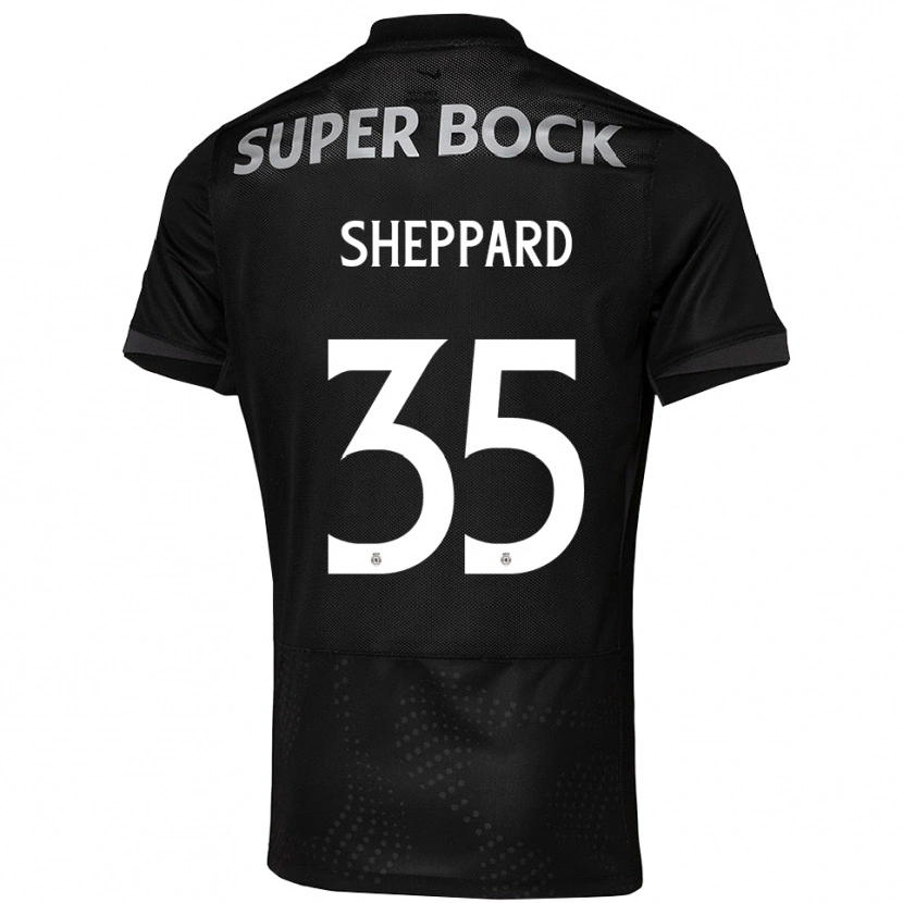 Danxen Mujer Camiseta Catriona Sheppard #35 Negro Blanco 2ª Equipación 2025/26 La Camisa México