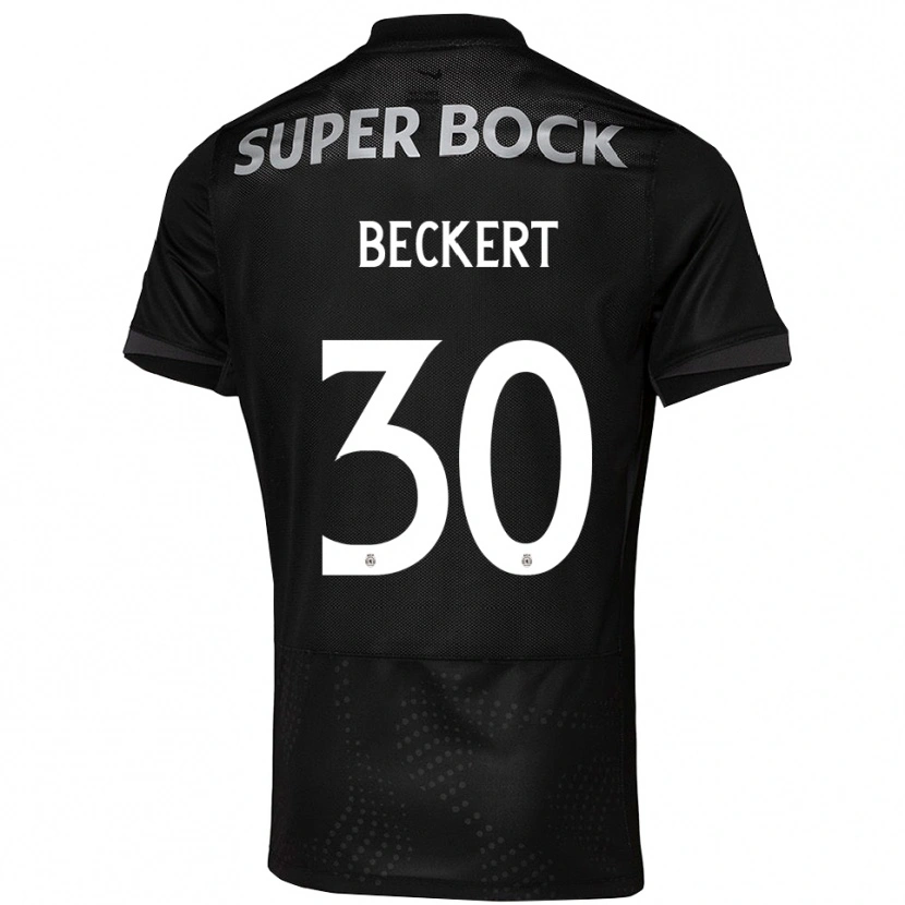 Danxen Mujer Camiseta Carolina Beckert #30 Negro Blanco 2ª Equipación 2025/26 La Camisa México