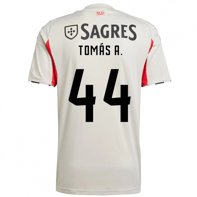 Danxen Mujer Camiseta Tomás Araújo #44 Blanco Roto Rojo 2ª Equipación 2025/26 La Camisa México