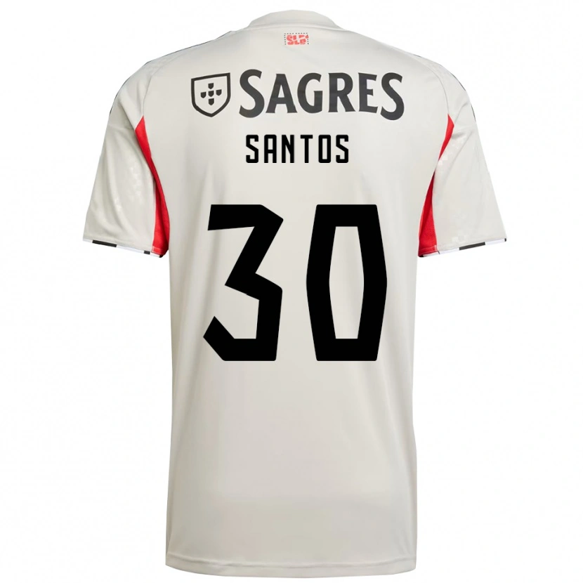 Danxen Mujer Camiseta Daniela Santos #30 Blanco Roto Rojo 2ª Equipación 2025/26 La Camisa México