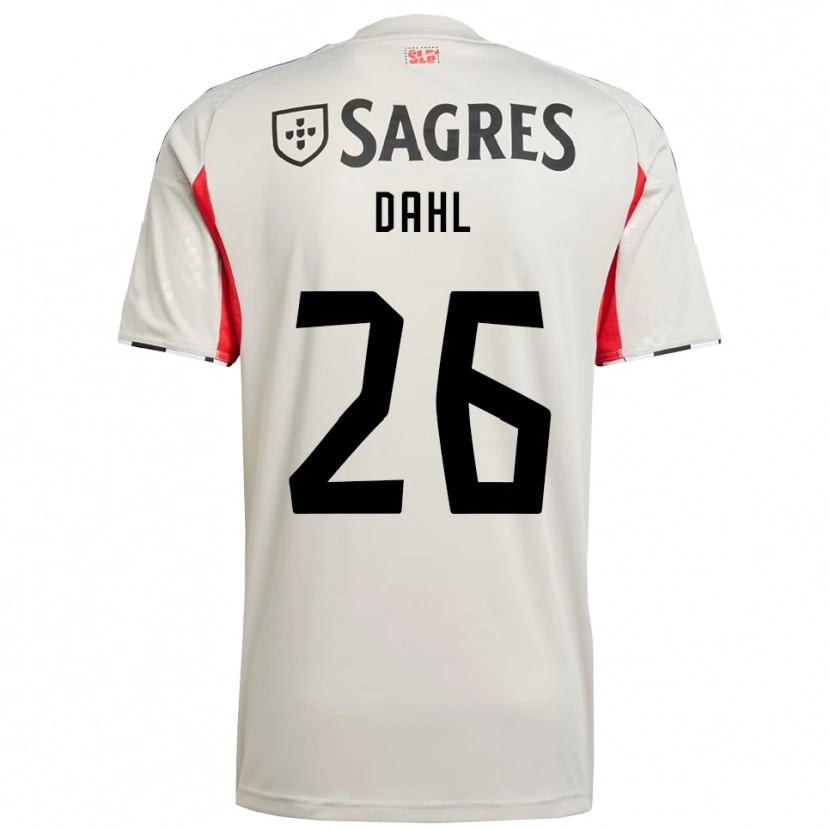 Danxen Mujer Camiseta Samuel Dahl #26 Blanco Roto Rojo 2ª Equipación 2025/26 La Camisa México