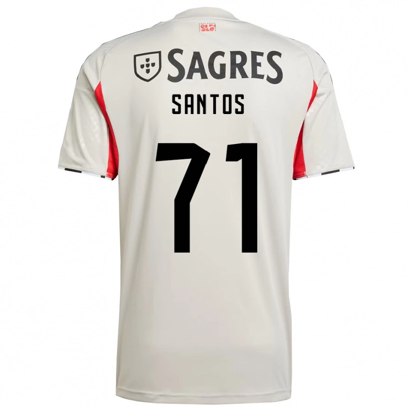 Danxen Mujer Camiseta Leandro Santos #71 Blanco Roto Rojo 2ª Equipación 2025/26 La Camisa México