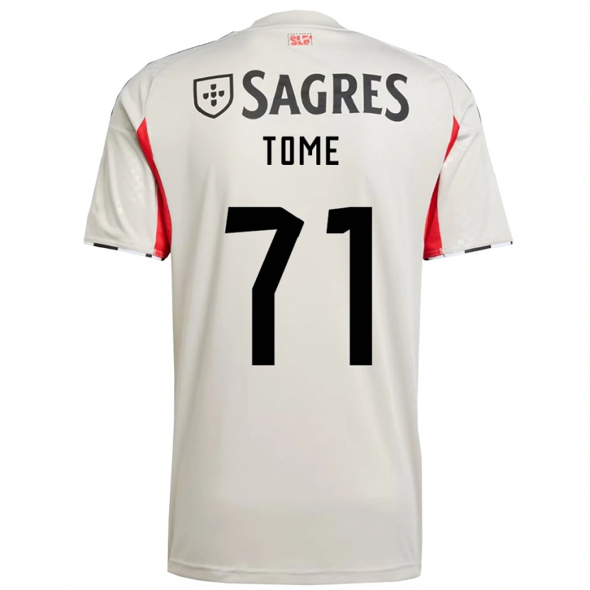 Danxen Mujer Camiseta Joao Tome #71 Blanco Roto Rojo 2ª Equipación 2025/26 La Camisa México