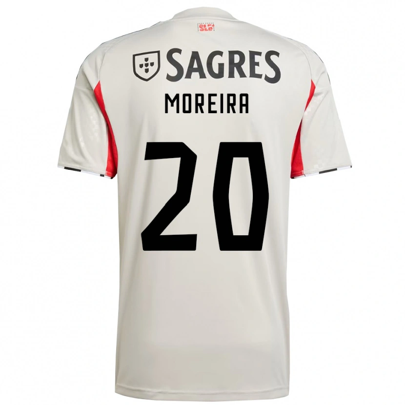 Danxen Mujer Camiseta André Moreira #20 Blanco Roto Rojo 2ª Equipación 2025/26 La Camisa México