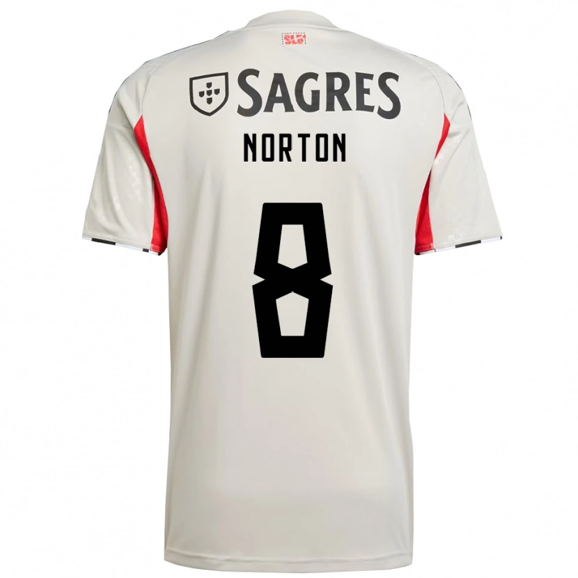 Danxen Mujer Camiseta Andreia Norton #8 Blanco Roto Rojo 2ª Equipación 2025/26 La Camisa México