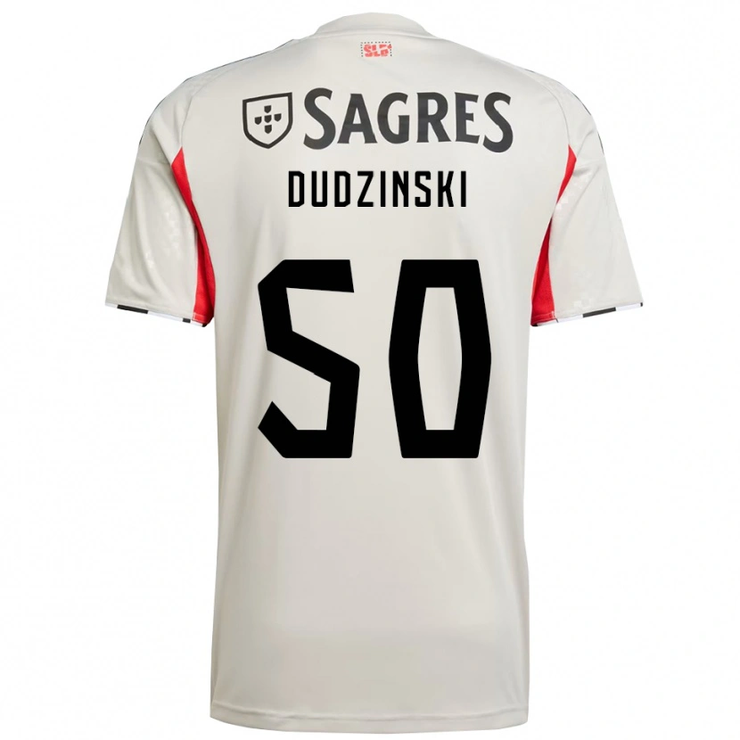 Danxen Mujer Camiseta Marcel Dudzinski #50 Blanco Roto Rojo 2ª Equipación 2025/26 La Camisa México
