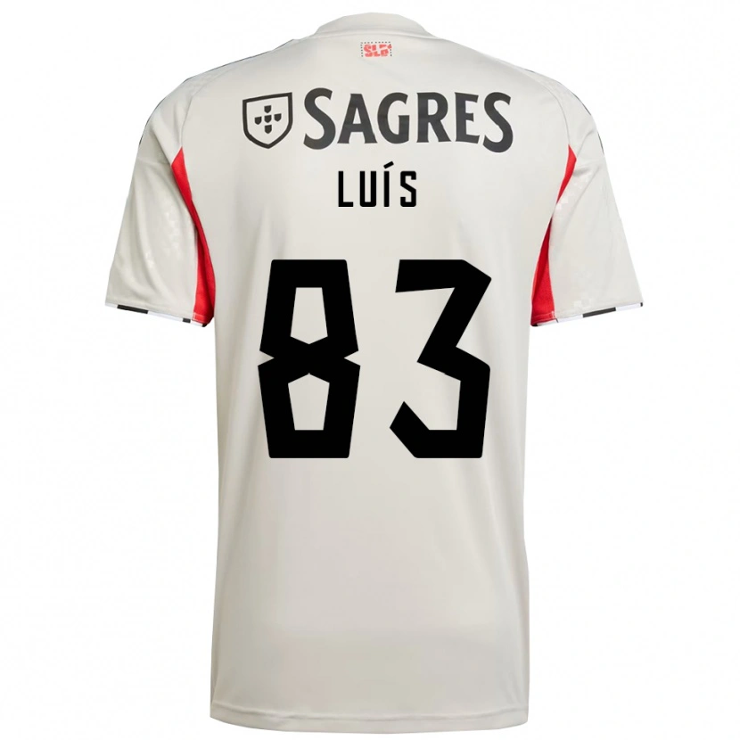 Danxen Mujer Camiseta Rafael Luís #83 Blanco Roto Rojo 2ª Equipación 2025/26 La Camisa México