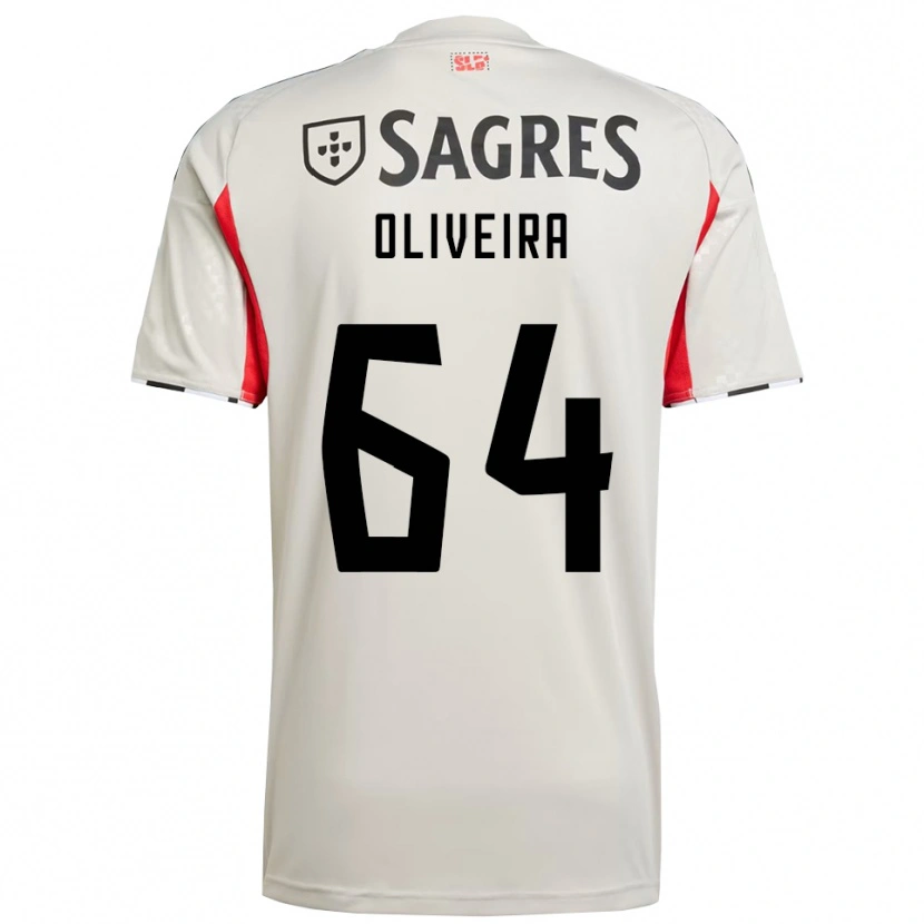 Danxen Mujer Camiseta Gonçalo Oliveira #64 Blanco Roto Rojo 2ª Equipación 2025/26 La Camisa México
