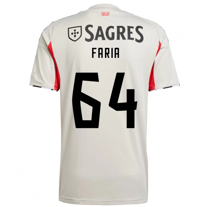 Danxen Mujer Camiseta Hugo Faria #64 Blanco Roto Rojo 2ª Equipación 2025/26 La Camisa México