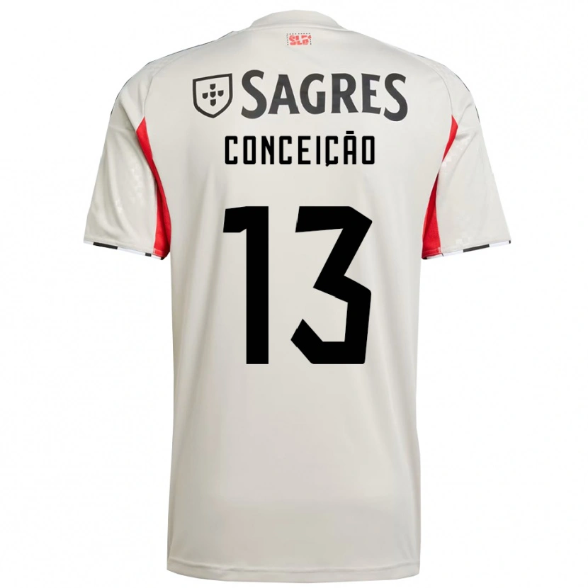 Danxen Mujer Camiseta João Conceição #13 Blanco Roto Rojo 2ª Equipación 2025/26 La Camisa México