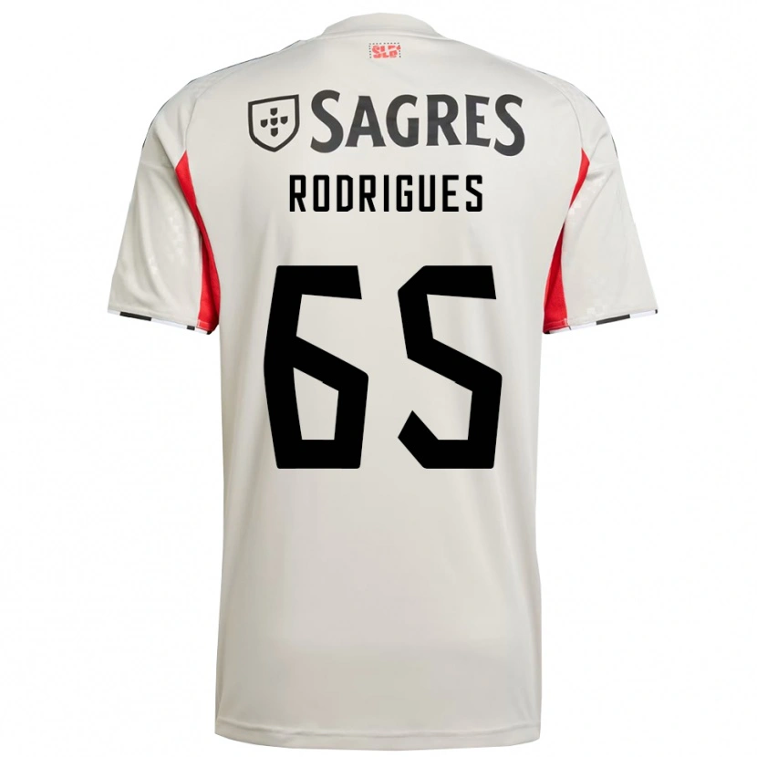 Danxen Mujer Camiseta Rafael Rodrigues #65 Blanco Roto Rojo 2ª Equipación 2025/26 La Camisa México