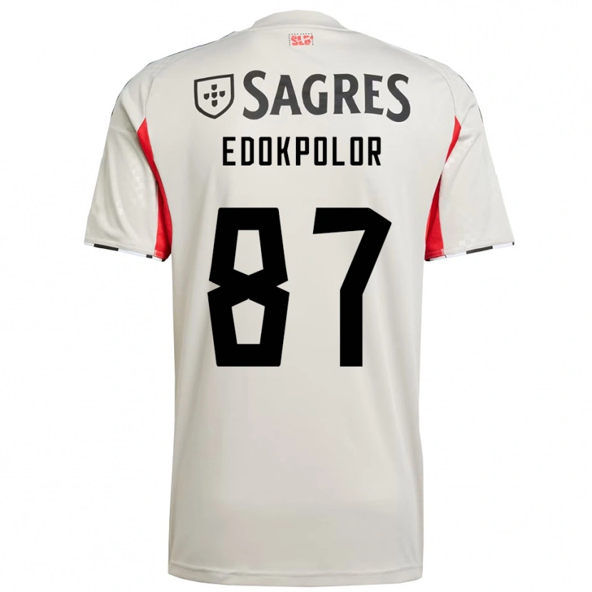 Danxen Mujer Camiseta Peter Edokpolor #87 Blanco Roto Rojo 2ª Equipación 2025/26 La Camisa México