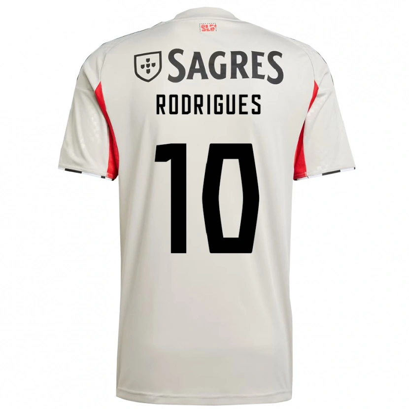 Danxen Mujer Camiseta Tiago Rodrigues #10 Blanco Roto Rojo 2ª Equipación 2025/26 La Camisa México